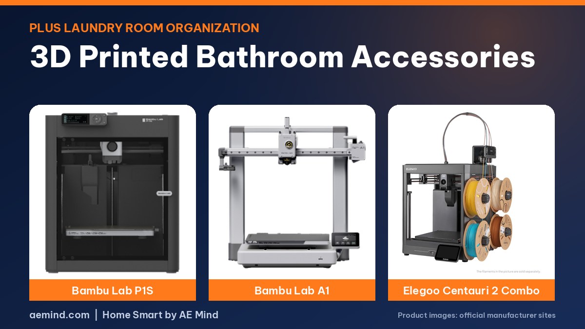 3D Printed Bathroom Accessories - official printer photos