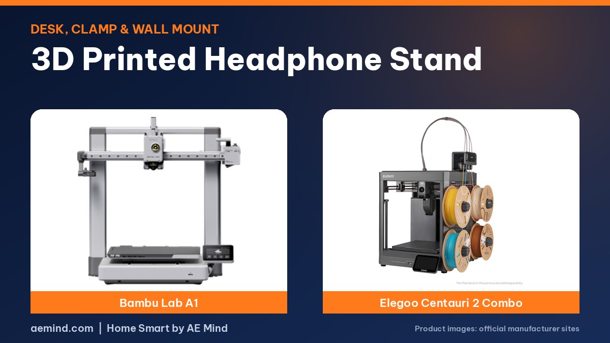 3D Printed Headphone Stand - official printer photos