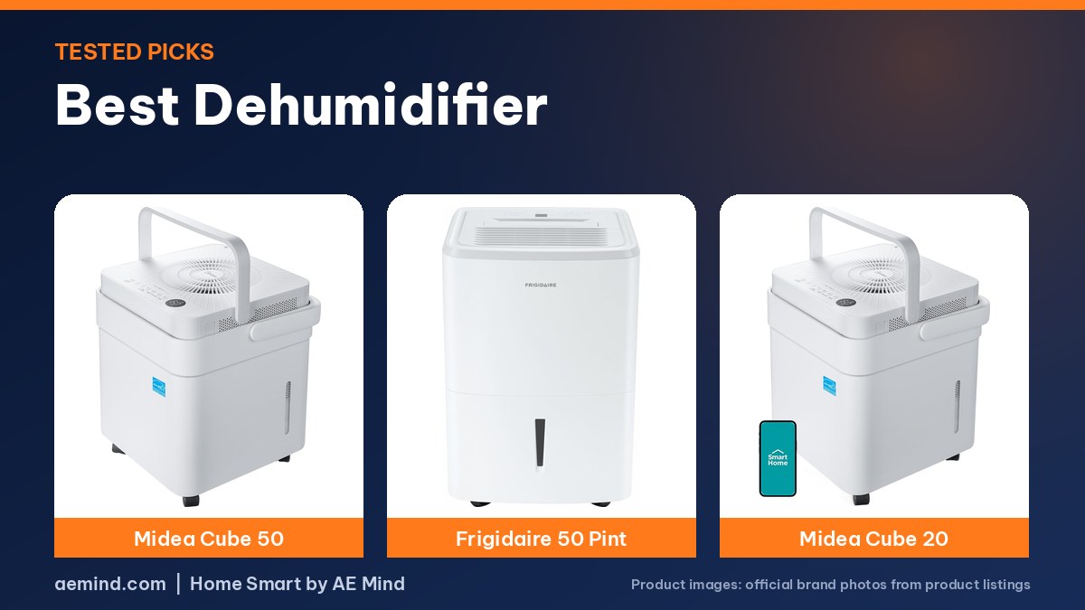 Best dehumidifier 2026: Midea Cube 50, Frigidaire 50 pint and Midea Cube 20