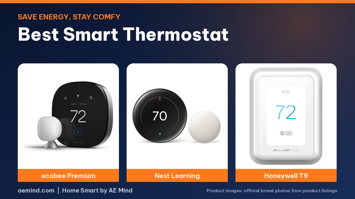 Best smart thermostat: ecobee, Nest and Honeywell official product photos