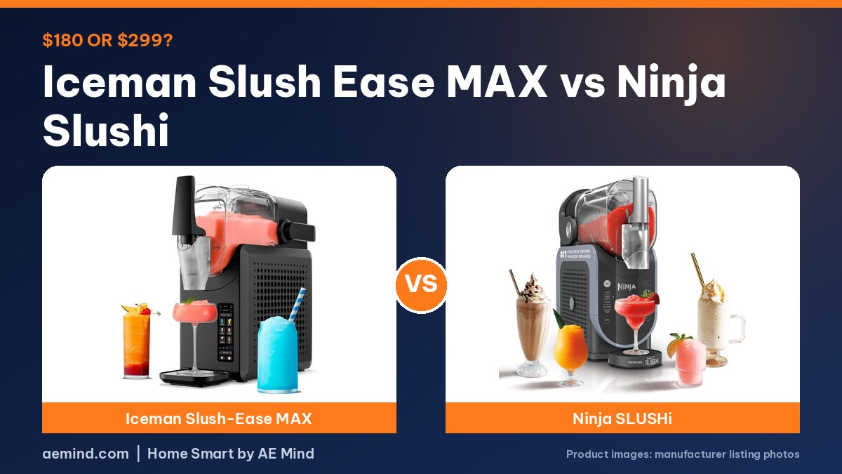 Iceman by Chefman Slush-Ease MAX and Ninja SLUSHi side by side