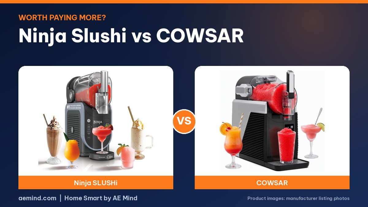 Ninja SLUSHi and COWSAR slushie machines side by side
