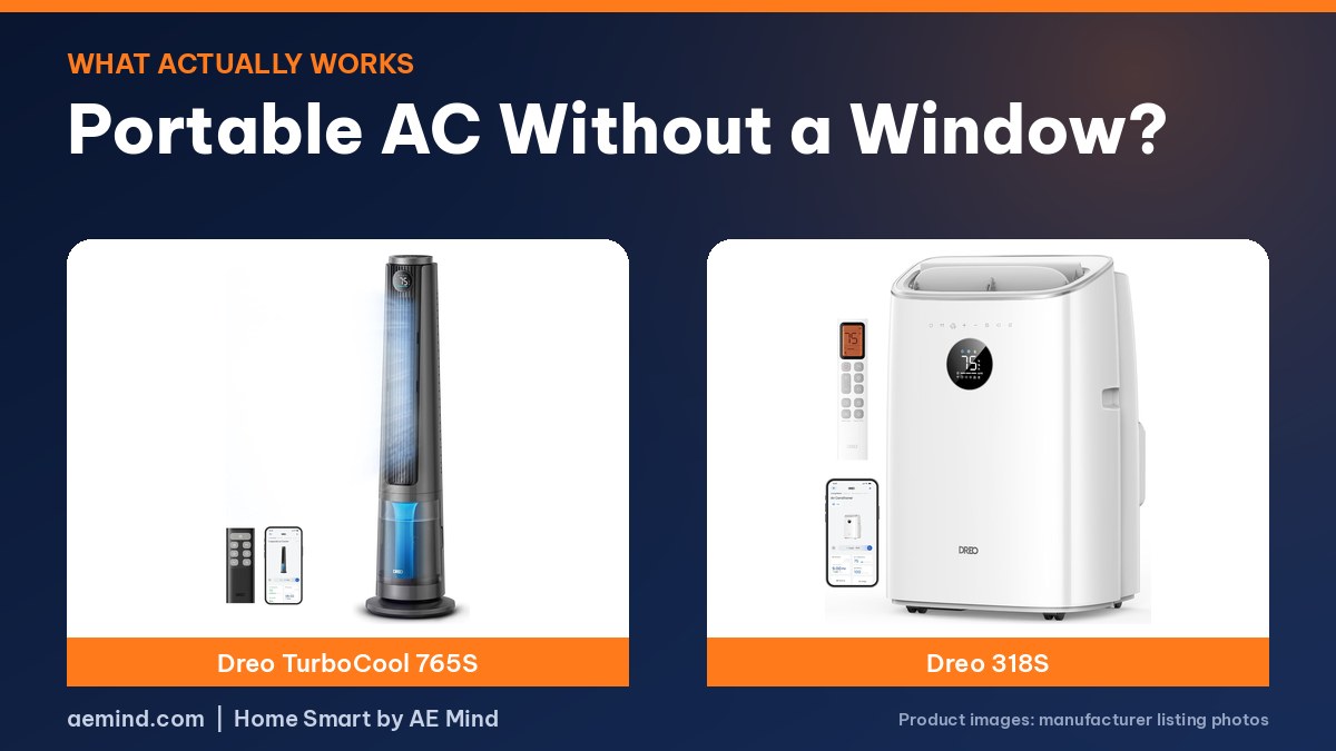 Dreo TurboCool misting fan and Dreo 318S portable air conditioner