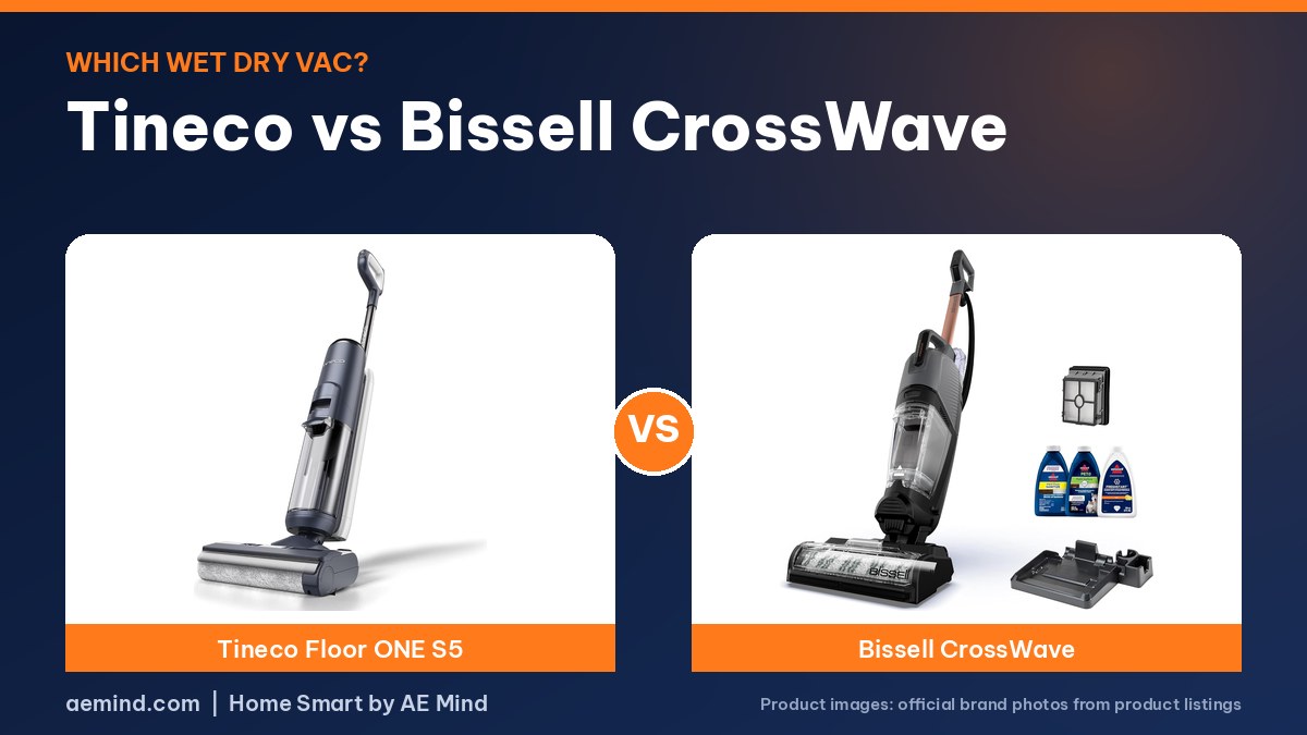 Tineco vs Bissell CrossWave official product photos